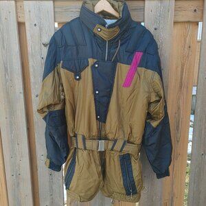 Men's Vintage 80's World Pro Mogul Tour Belted Ski Jacket Men's Medium